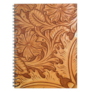Carnet cuirs de l'ouest du vieux cowboy du pays rustique