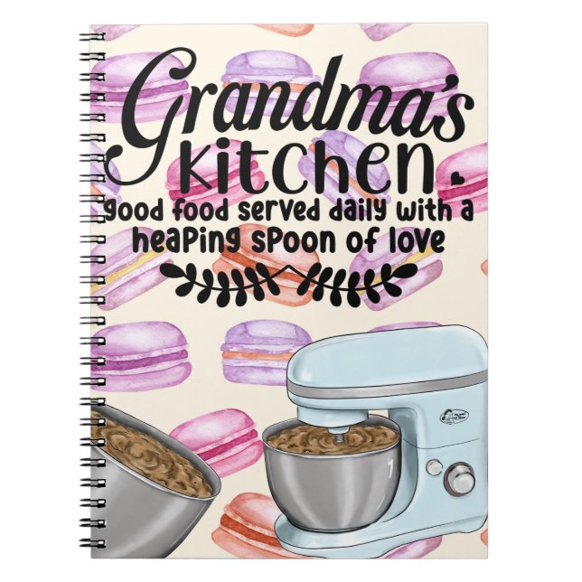 Carnet Cuisine de grand-mère Bonne nourriture servi tous  (Devant)