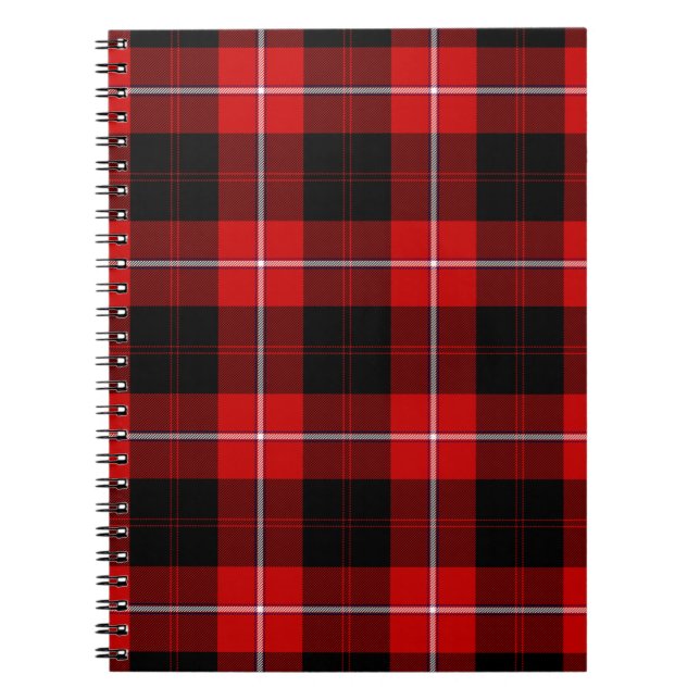 Carnet Cunningham Tartan rouge noir (Devant)