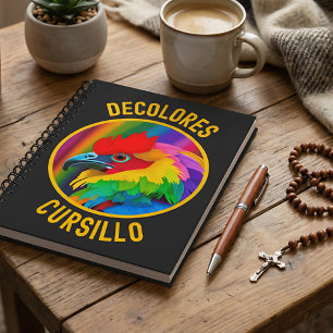 Carnet Cursillo DeColores Coq Coloré Arc-en-ciel Vif 