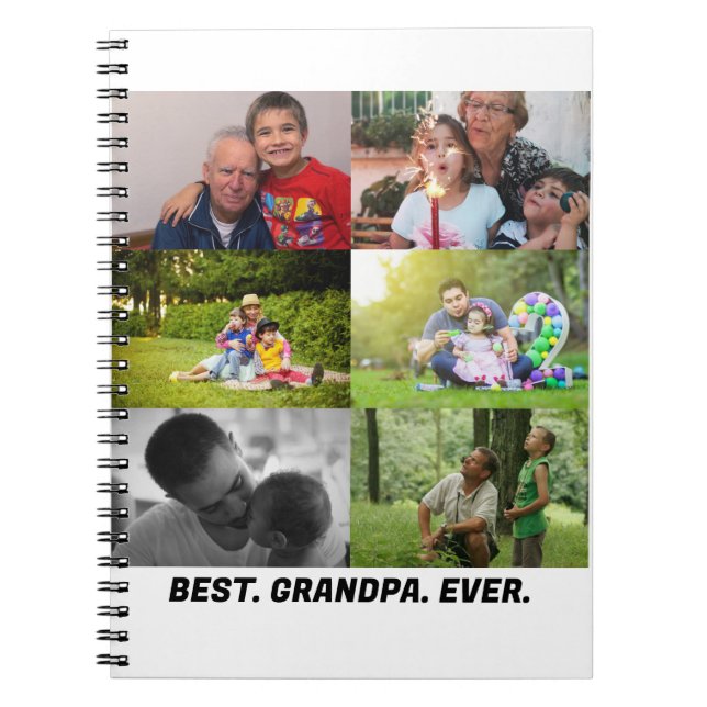 Carnet Custom Best grand-père ever 6 photo collage (Devant)