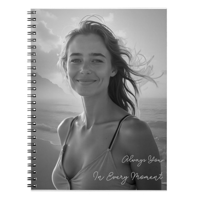 Carnet Custom Her Portrait – Simple Photo Gift for Her (Devant)
