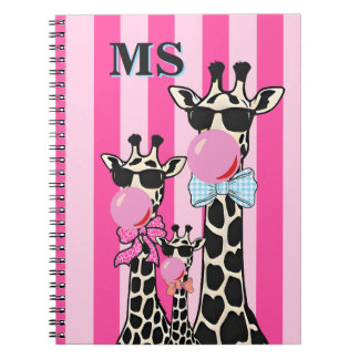 Carnet Custom Initial Cute Giraffe Phone Case  Bubble Gum