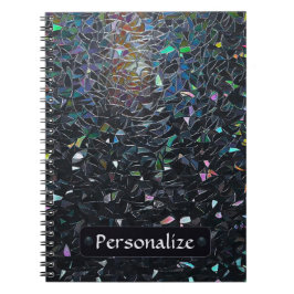 Carnet Custom Iridescent Abstract Stained Glass Pattern