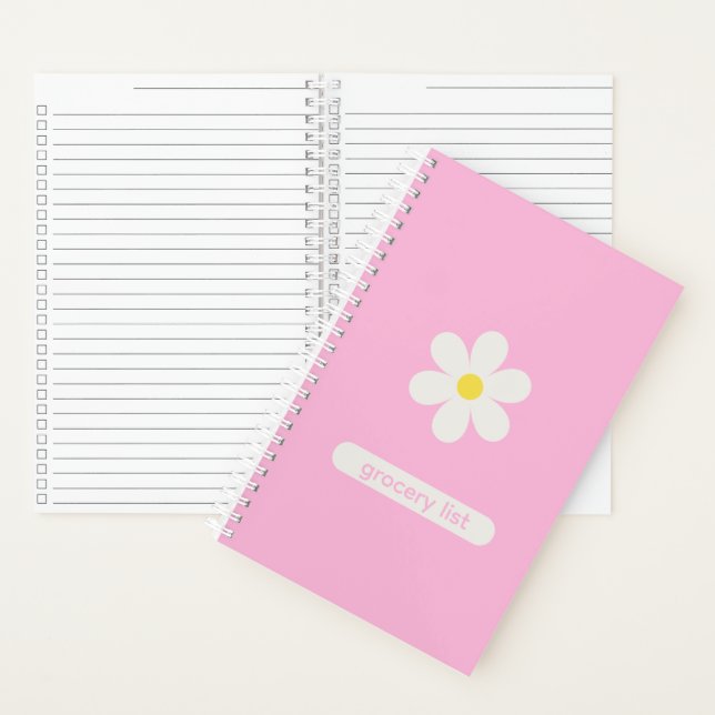 Carnet Custom Kitchen Organization Daisy Floral Notebook (À l'intérieur)