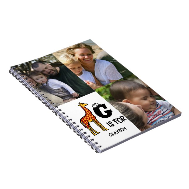 Carnet Custom monogram G is for Giraffe cute giraffes (Côté Droit)