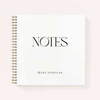 Carnet Custom Name Elegant Minimal Notes