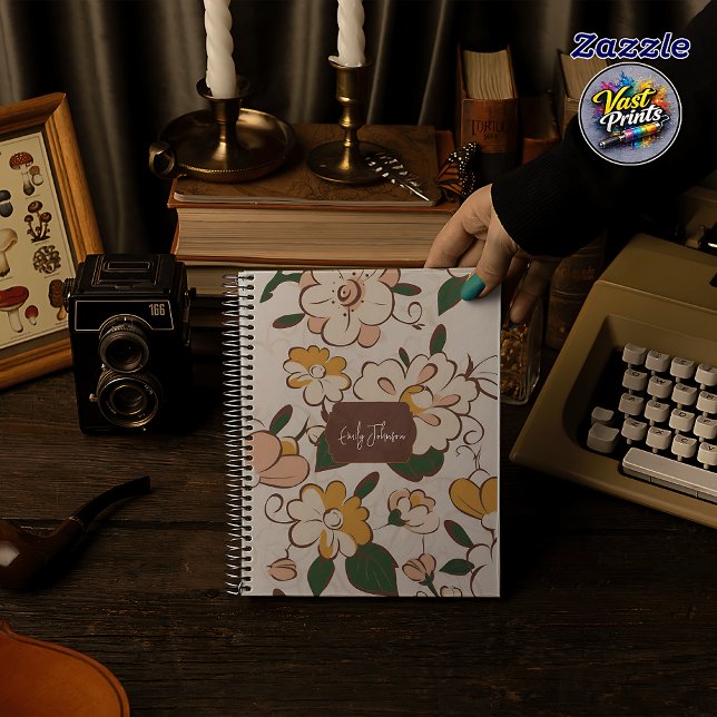 Carnet Custom Name Soft Pastel Floral Garden Name Label (Custom Name Soft Pastel Floral Garden Name Label Notebook)