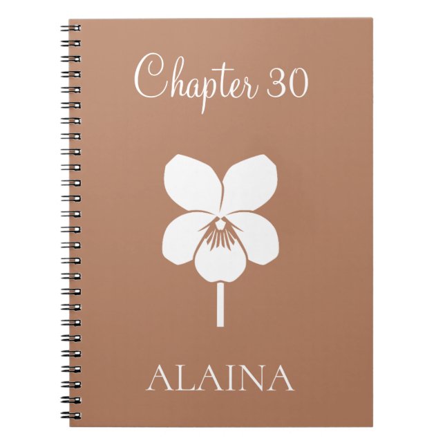 Carnet Custom New Chapter Violet February Birth Flower (Devant)