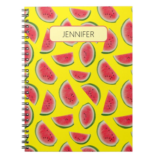 Carnet Custom Realistic Watermelon Slice Pattern Design (Devant)