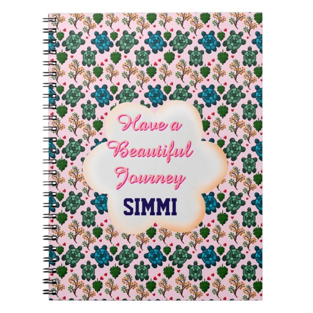 Carnet Custom turtle pattern  (Devant)