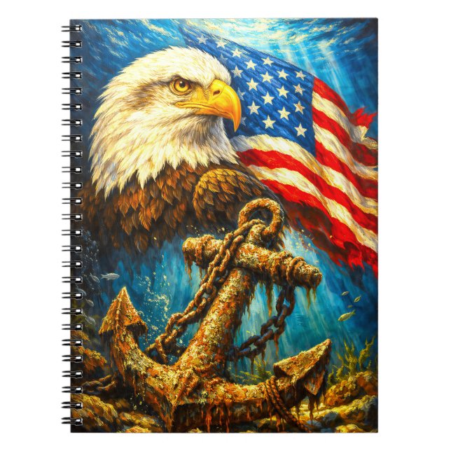 CARNET CUSTOMIZABLE AMERICAN EAGLE NOTEBOOK (Devant)
