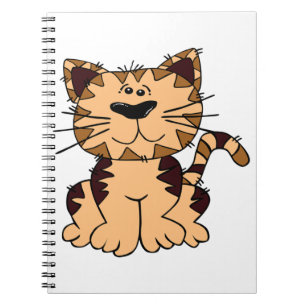 CARNET CUT BEIGE ET CHAT BROWN