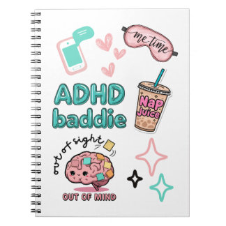 Carnet Cute ADHD Baddie Notebook