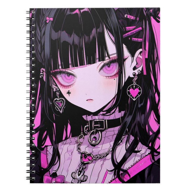Carnet Cute Anime Goth Girl (Devant)
