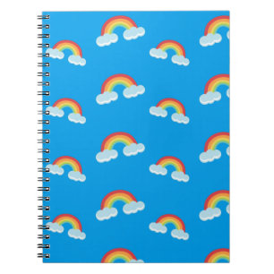 Carnet Cute arc-en-ciel avec Motif nuages