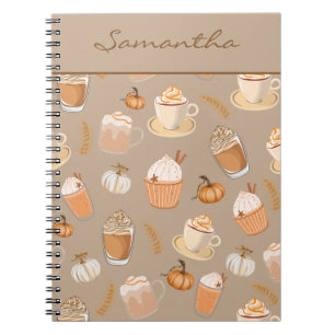 Carnet Cute Automne Citrouille Spice Coffee Latte