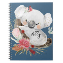 Cute Baby Koala Gold Speckle Nom personnalisé