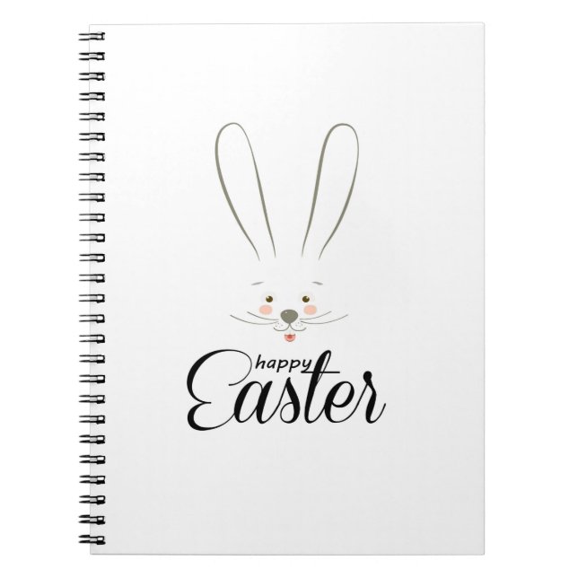 Carnet CUTE BUNNY HAPPY PÂQUES FÊTE DE VACANCES À LA mode (Devant)