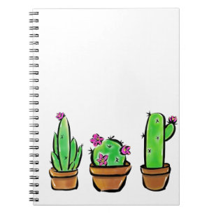 Carnet Cute Cactus cacti succulents 