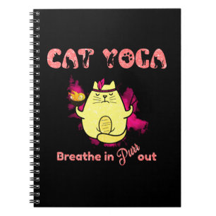 Carnet Cute Cat Yoga - "Respirer, Purr Out"