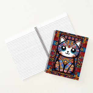 Carnet Cute Chat avec charme Motif traditionnel