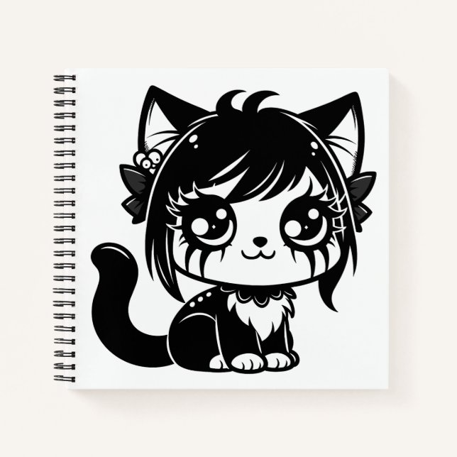 Carnet Cute chat Manga Kitten Kawaii (Devant)