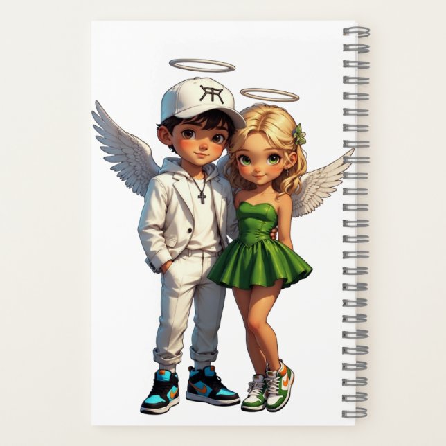 Carnet Cute Cherub Angels Spiral Notebook (Verso)