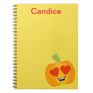 Carnet Cute Citrouille Heart Emoji