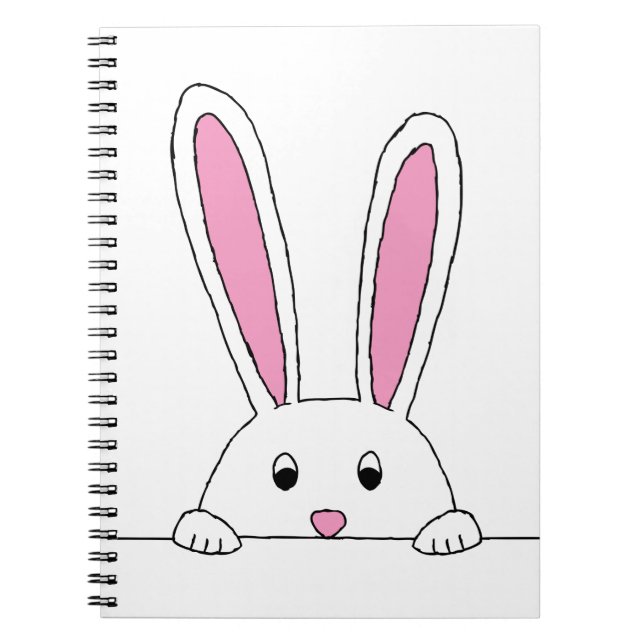 Carnet Cute Clipart Rabbit Peaking Cute Animaux Bunny Art (Devant)
