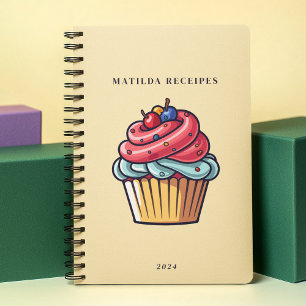 Carnet Cute Colorful Cupcake Baking Sweets Recette