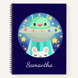 Carnet Cute Espace Créature Et Lapin Lapin Lapin
