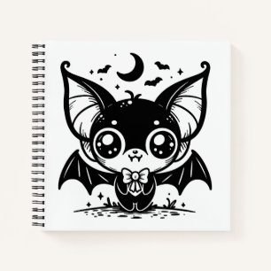Carnet Cute Goth Vampire Chat Éffrayant Kawaii