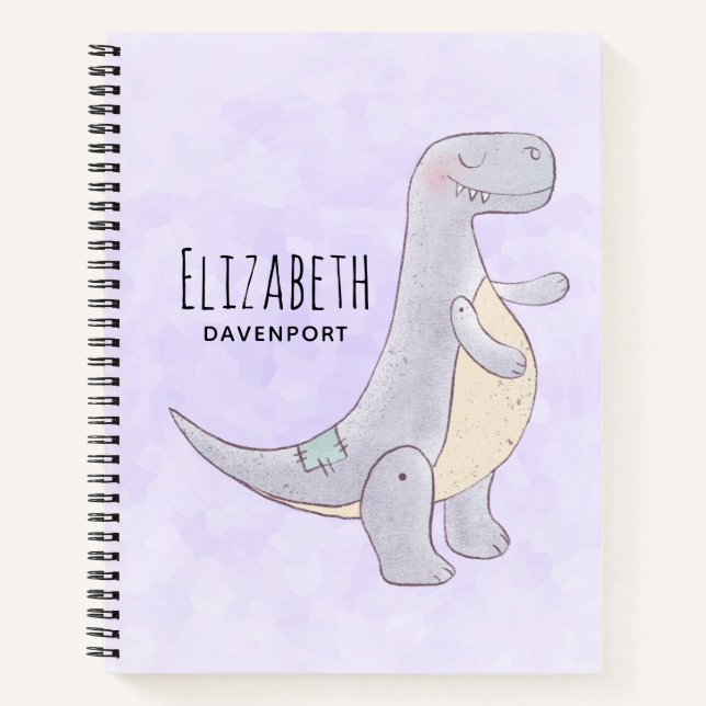 Carnet Cute Gray Tyrannosaure Rex Dinosaur Toy (Devant)