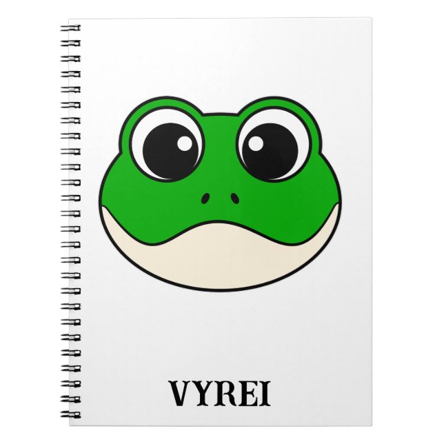Carnet Cute grenouille souriante (Devant)