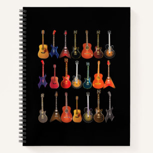 Carnet Cute Guitare Rock Et Roulez Instruments De Musique