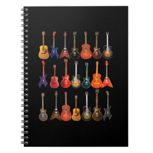 Carnet Cute Guitare Rock Et Roulez Instruments De Musique