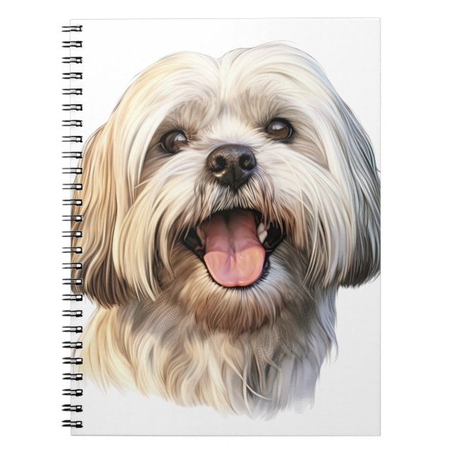 CARNET CUTE HAPPY LHASA APSO PUPPY CHIEN (Devant)