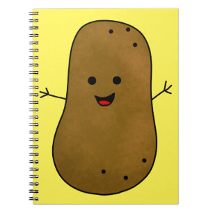Carnet Cute Happy Potato, Arrière - plan Jaune