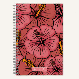 Carnet Cute hibiscus motif