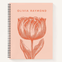 Cute Hollandaise Tulipe Floral Dessin rose Orange