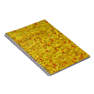 Carnet Cute Jaune Poussins de Pâques Motif brillant