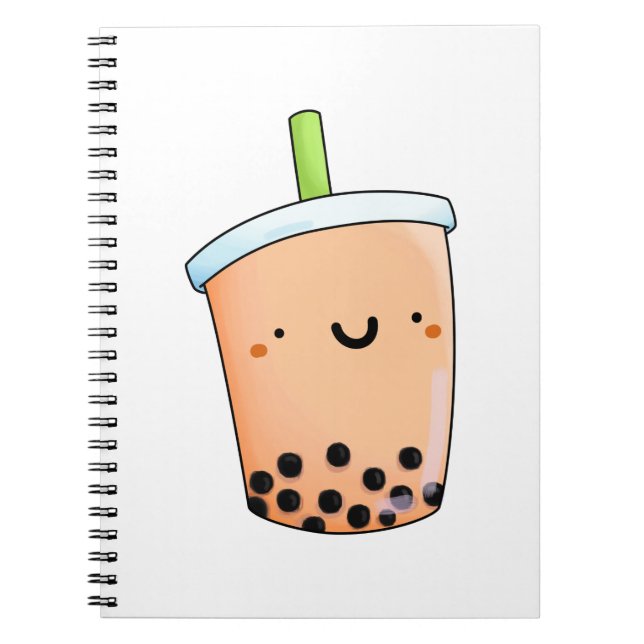 Carnet Cute Kawaii Boba Tea (Devant)