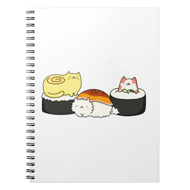 Carnet Cute Kawaii Cat-lifornia Sushi Roll (Devant)