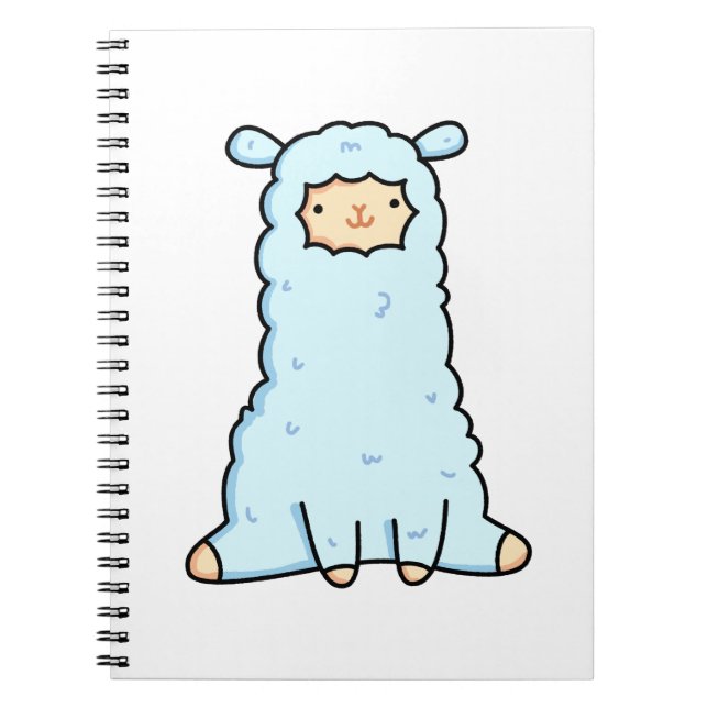 Carnet Cute Kawaii Llama (Devant)