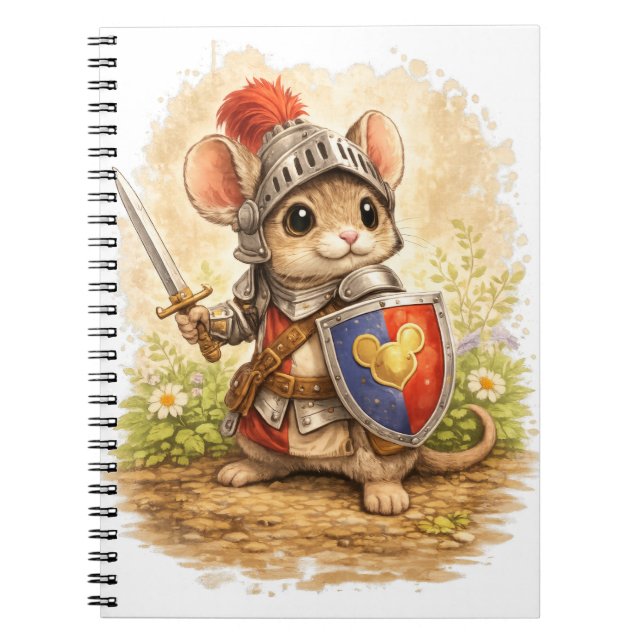 Carnet Cute Knight Mouse Spiral Notebook (Devant)