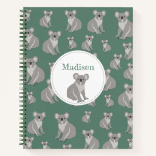 Carnet Cute Koala Motif personnalisé
