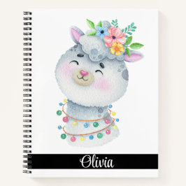 Carnet Cute Llama personnalisée