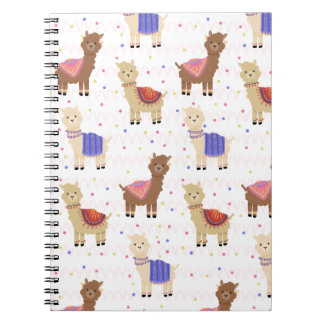 Carnet Cute Llamas Alpacas Animal péruvien Coloré