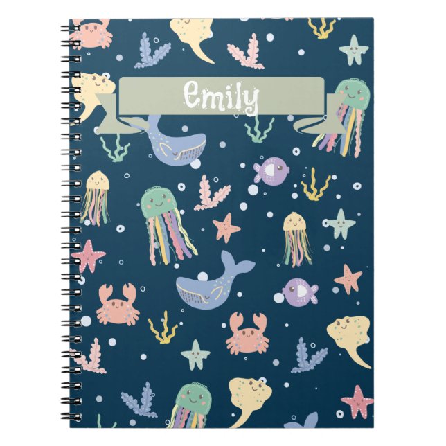 Carnet Cute Marine Vie Motif sans joint (Devant)